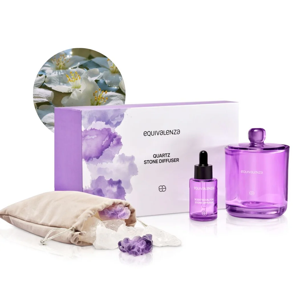 Quartz-Stone-Diffuser-White-Flowers.webp Quartz Stone Diffuser White Flowers - Image 1